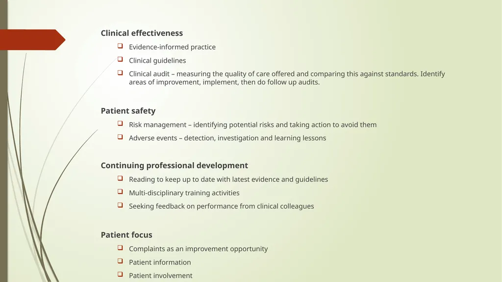 Monitoring and evaluation framework, clinical - slide 21 of 40