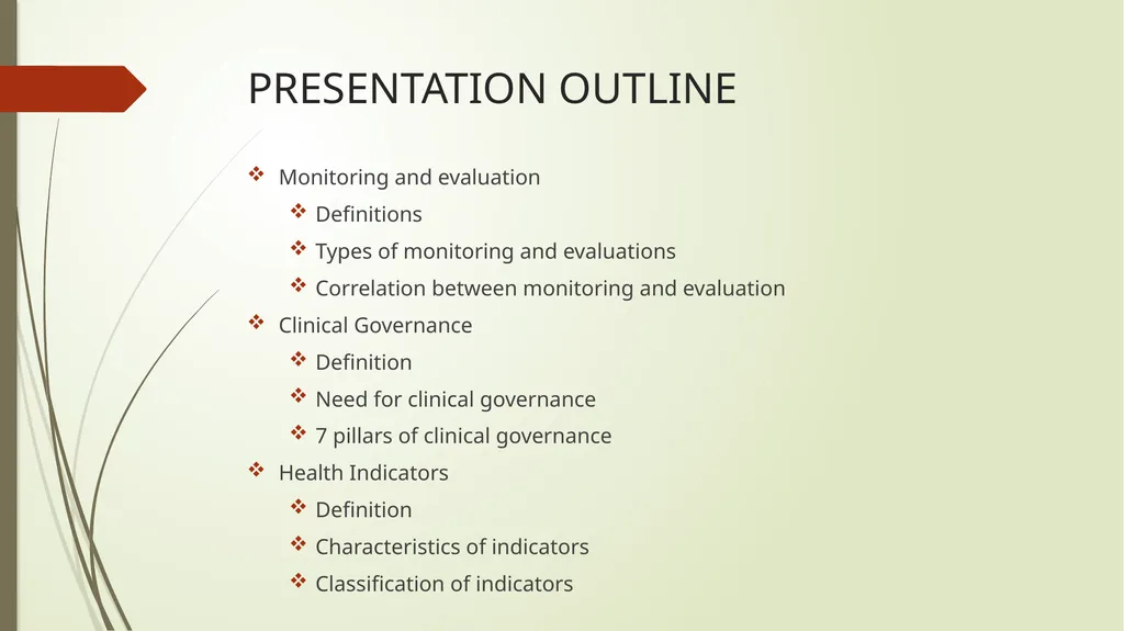 Monitoring and evaluation framework, clinical - slide 2 of 40