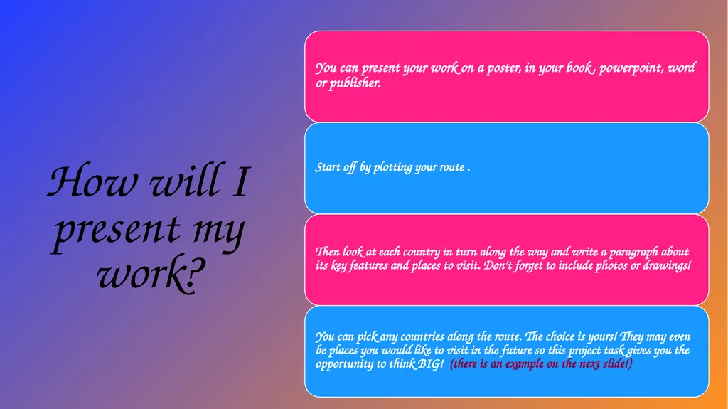 Race across the world Geography summer learning - slide 5 of 7