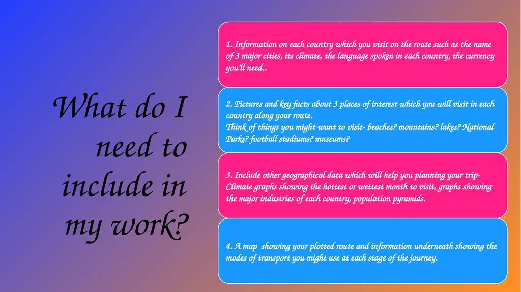 Race across the world Geography summer learning - slide 4 of 7