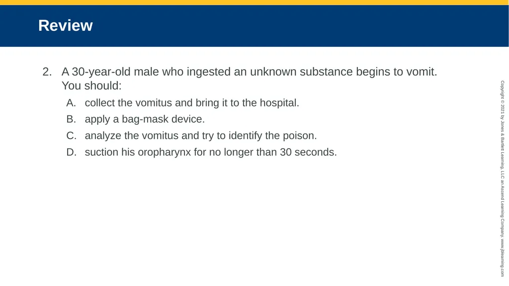 CHAPTER 22 Toxicology National EMS Education - slide 105 of 131