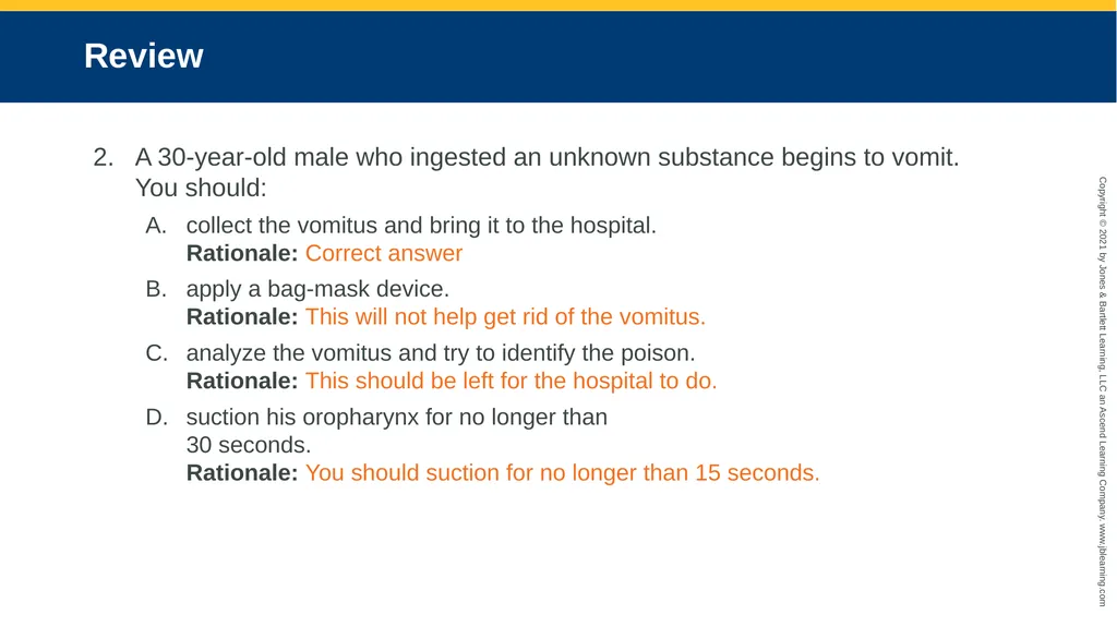 CHAPTER 22 Toxicology National EMS Education - slide 107 of 131