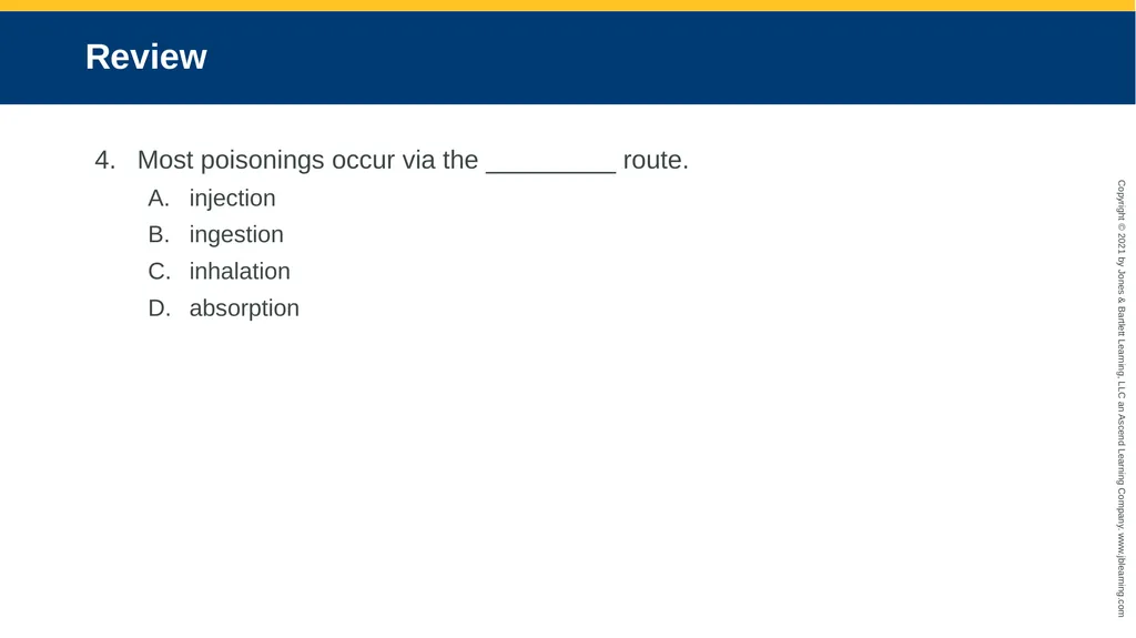 CHAPTER 22 Toxicology National EMS Education - slide 111 of 131