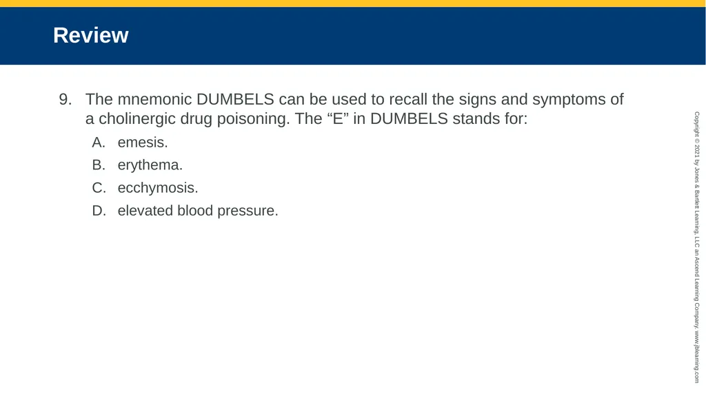 CHAPTER 22 Toxicology National EMS Education - slide 126 of 131