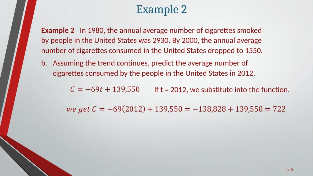 Modeling with Linear Functions All slides in this - slide 9 of 13