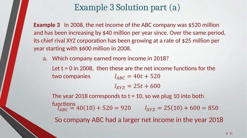 Modeling with Linear Functions All slides in this - slide 11 of 13