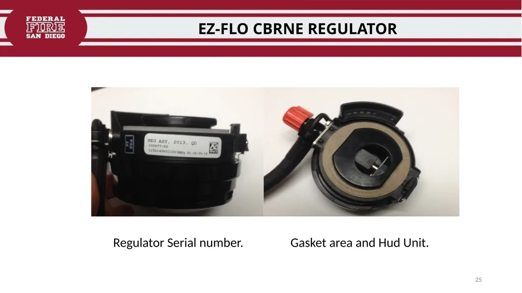 FFDSD TRAINING SCOTT X3 SCBA Identify the - slide 25 of 39