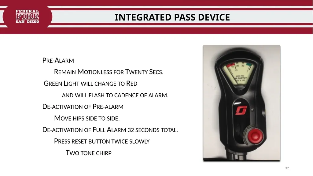 FFDSD TRAINING SCOTT X3 SCBA Identify the - slide 32 of 39