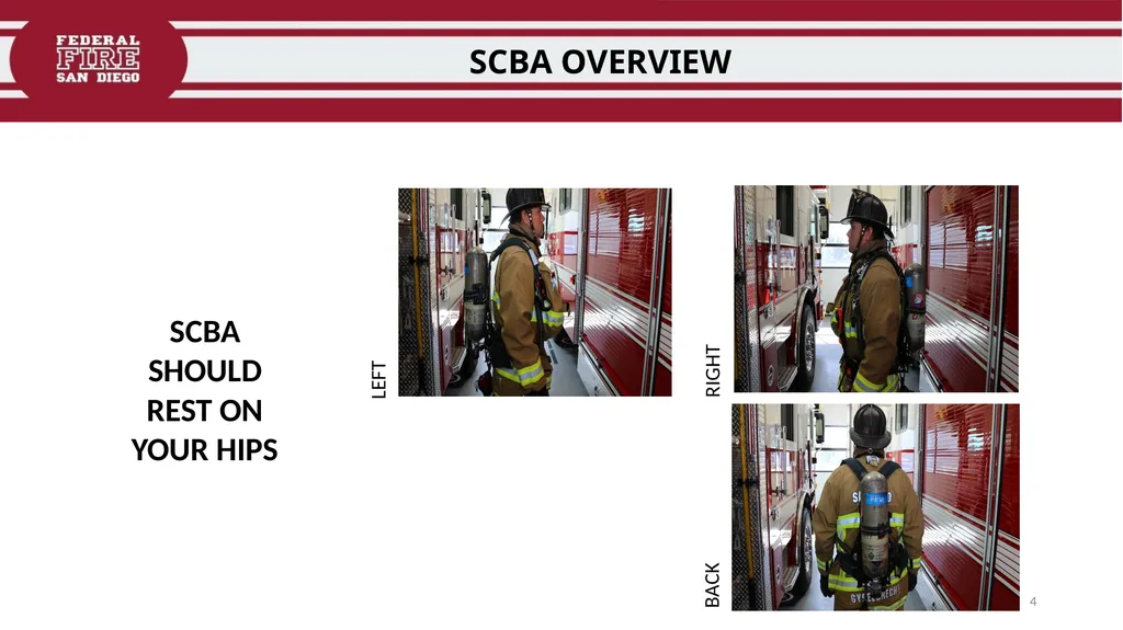 FFDSD TRAINING SCOTT X3 SCBA Identify the - slide 4 of 39