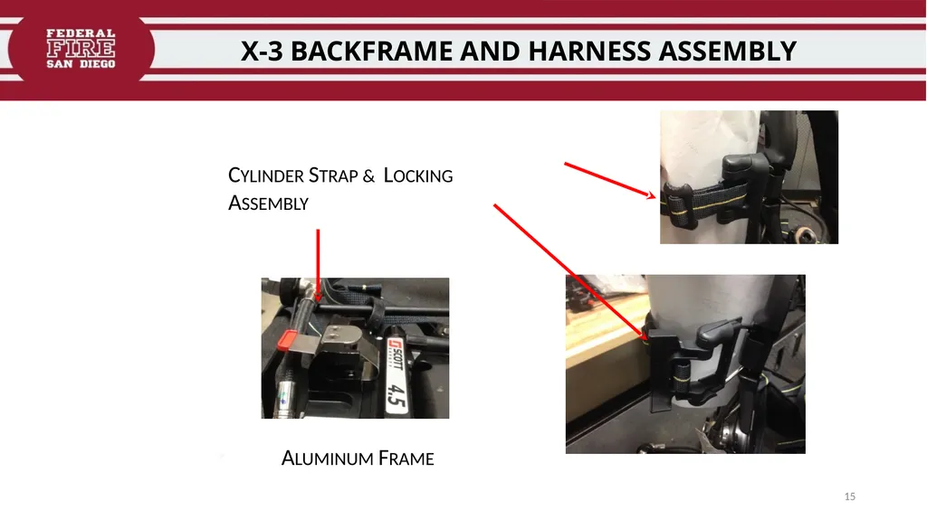 FFDSD TRAINING SCOTT X3 SCBA Identify the - slide 15 of 39