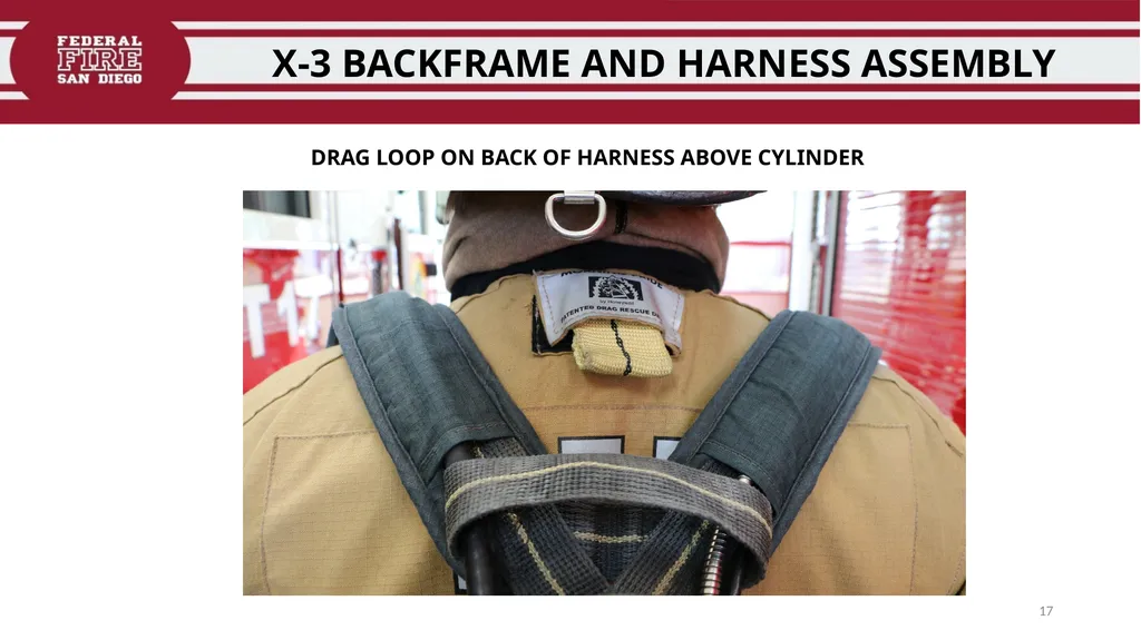 FFDSD TRAINING SCOTT X3 SCBA Identify the - slide 17 of 39