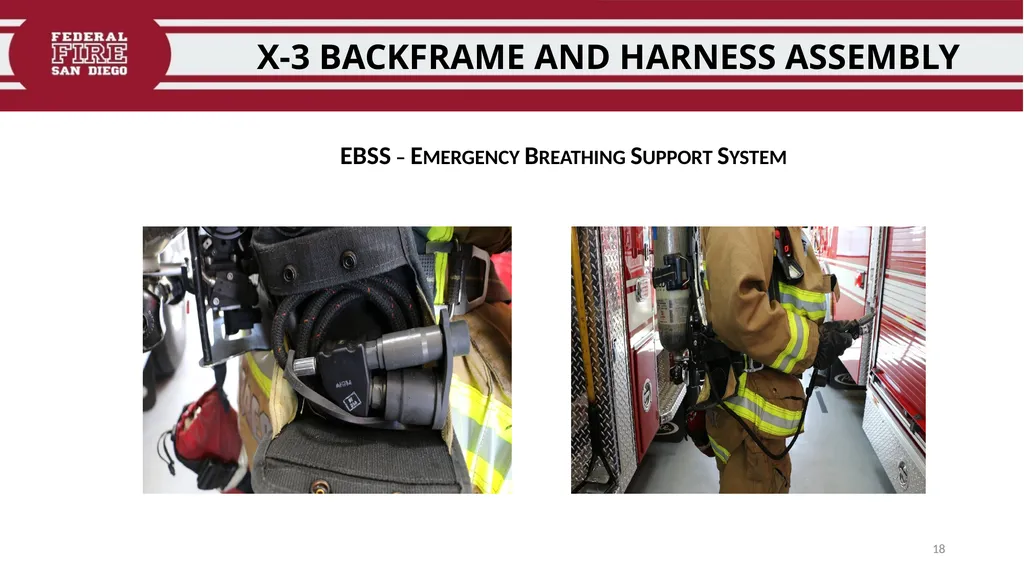 FFDSD TRAINING SCOTT X3 SCBA Identify the - slide 18 of 39
