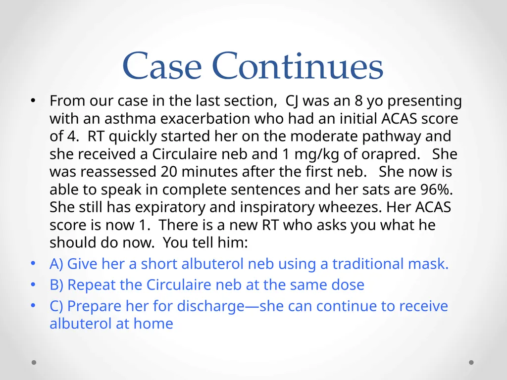 Status Asthmaticus in the Pediatric Emergency - slide 30 of 66