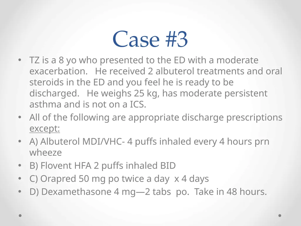Status Asthmaticus in the Pediatric Emergency - slide 61 of 66