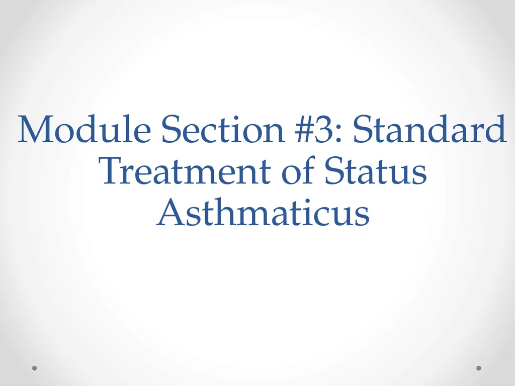 Status Asthmaticus in the Pediatric Emergency - slide 20 of 66
