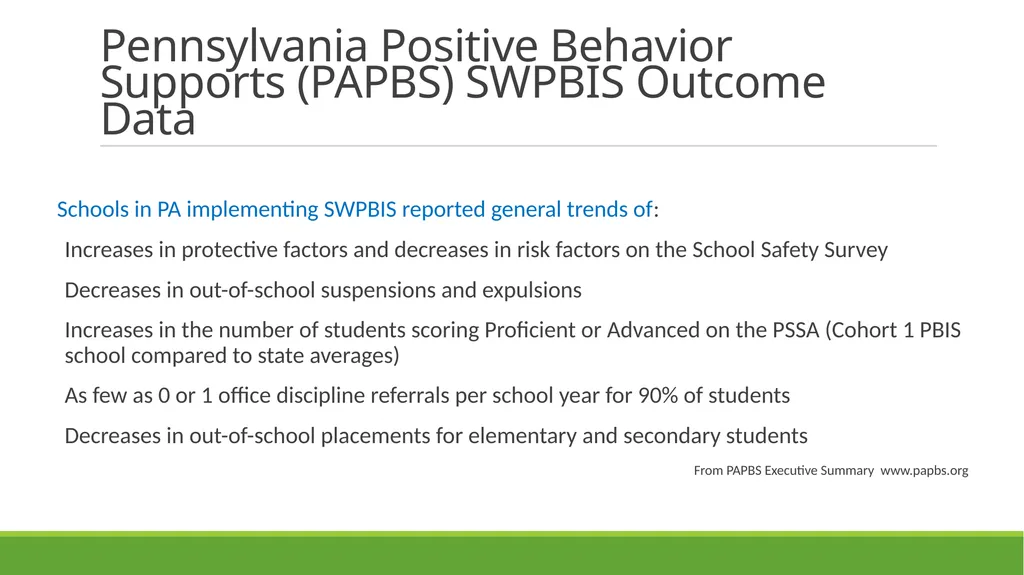 School-Wide Positive Behavior Interventions and - slide 11 of 38