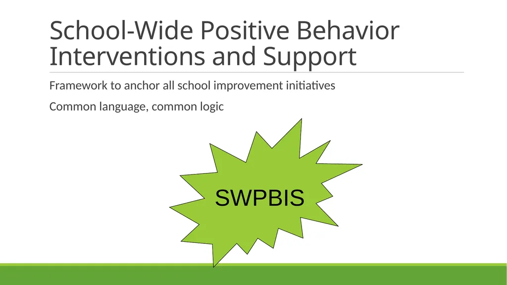School-Wide Positive Behavior Interventions and - slide 7 of 38