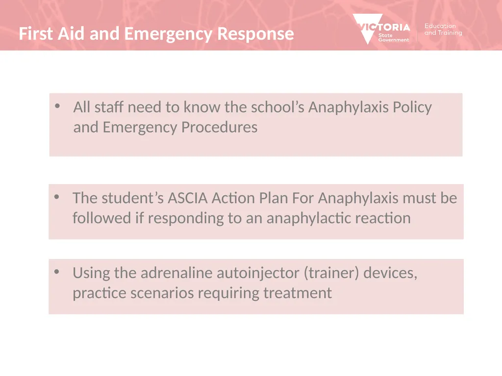 For all Victorian Schools Anaphylaxis Management - slide 8 of 9