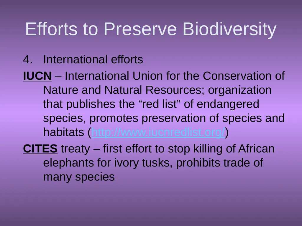 Chapter 10 Biodiversity 10.1 What is biodiversity? - slide 40 of 41