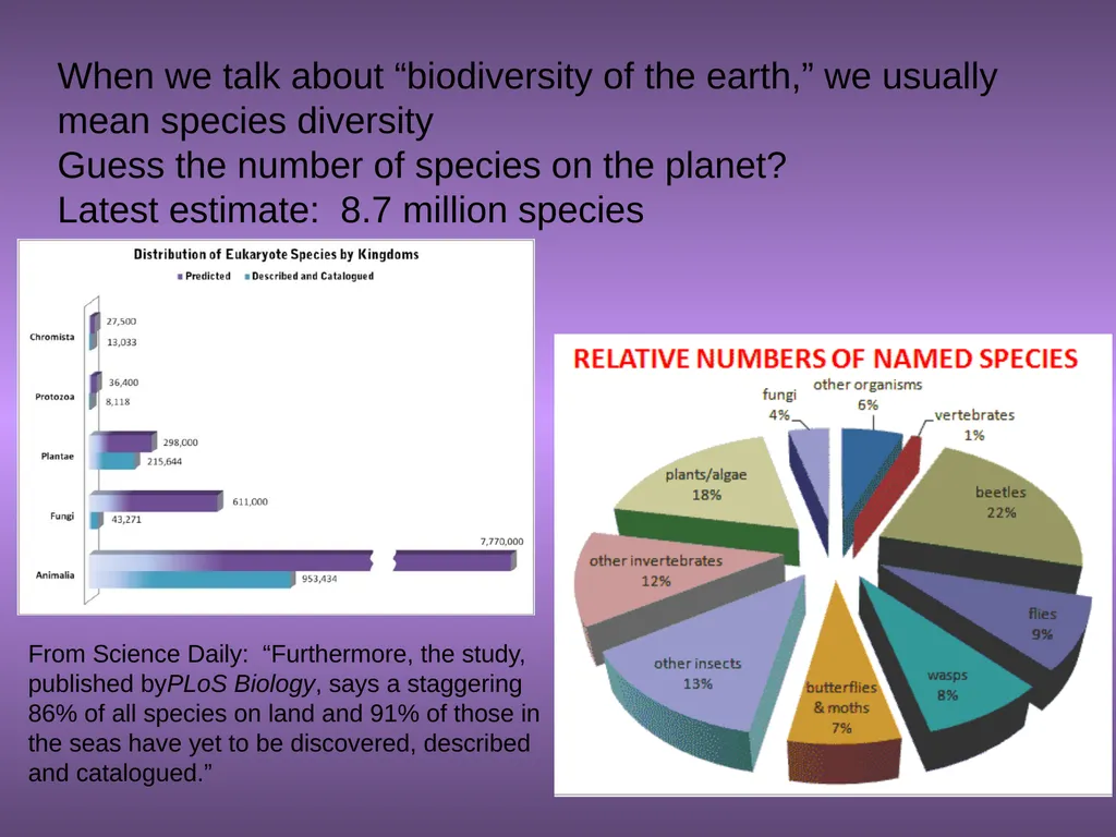 Chapter 10 Biodiversity 10.1 What is biodiversity? - slide 3 of 41