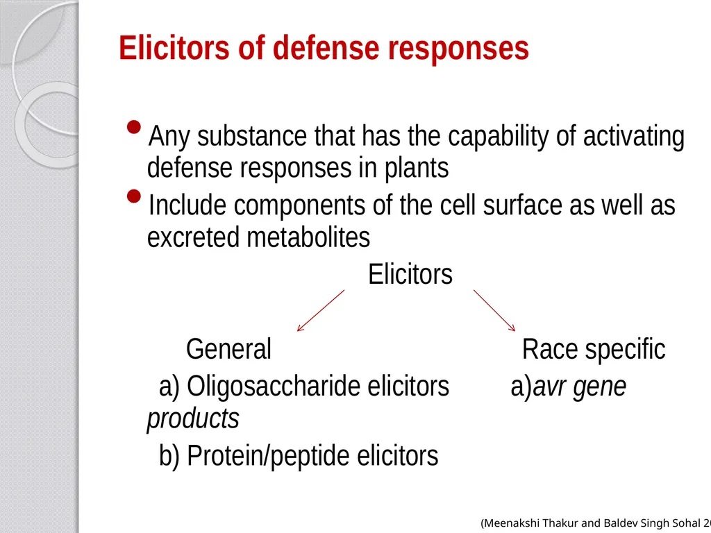 Inducible defense mechanisms in plants Classes of - slide 3 of 26