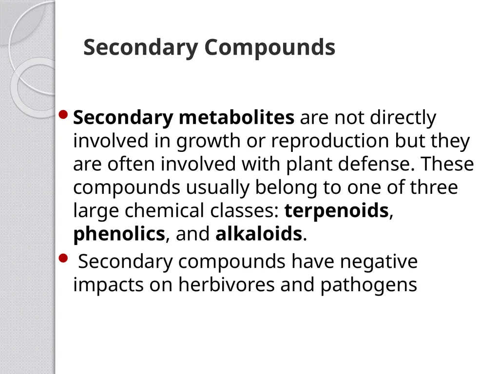 Inducible defense mechanisms in plants Classes of - slide 25 of 26