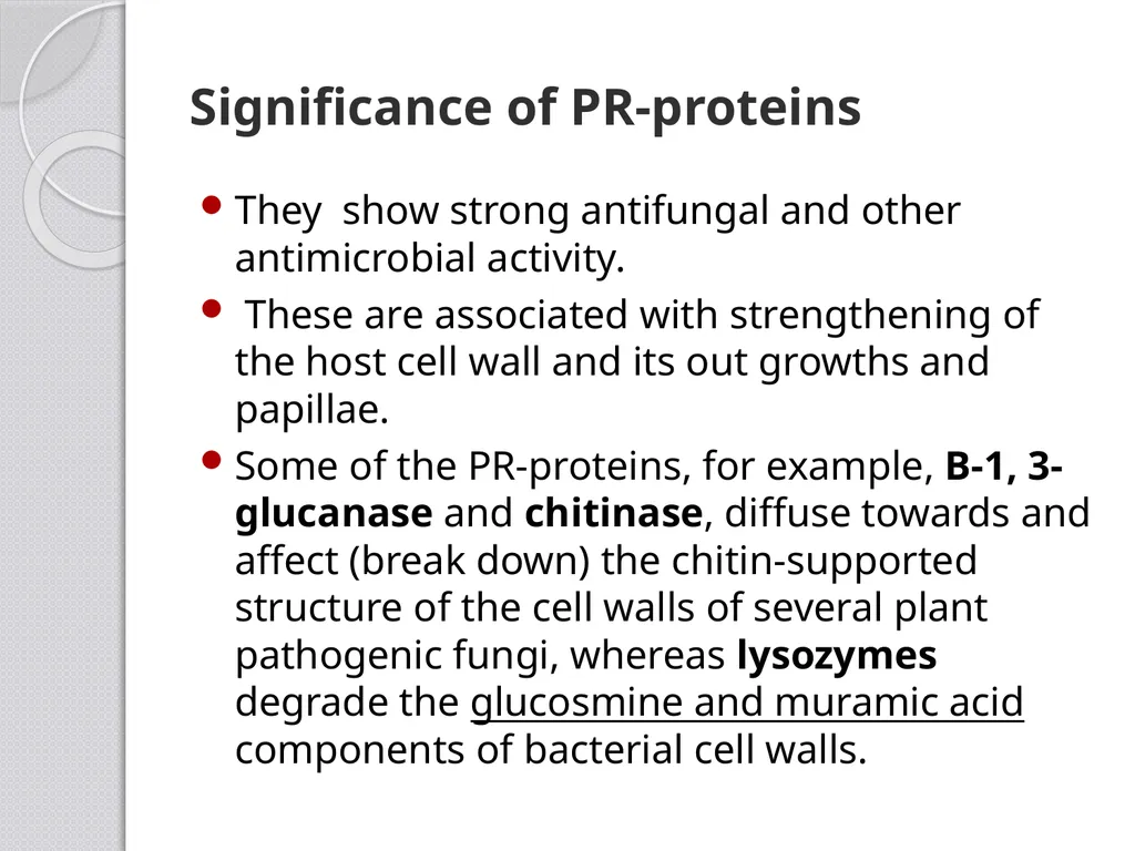 Inducible defense mechanisms in plants Classes of - slide 24 of 26