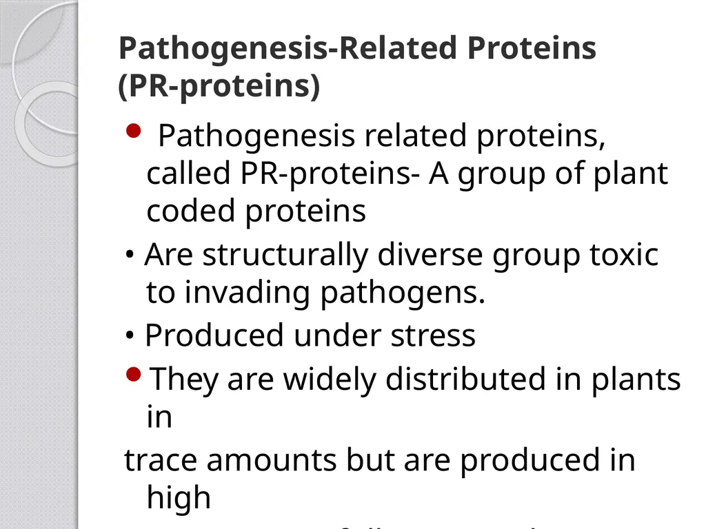 Inducible defense mechanisms in plants Classes of - slide 23 of 26