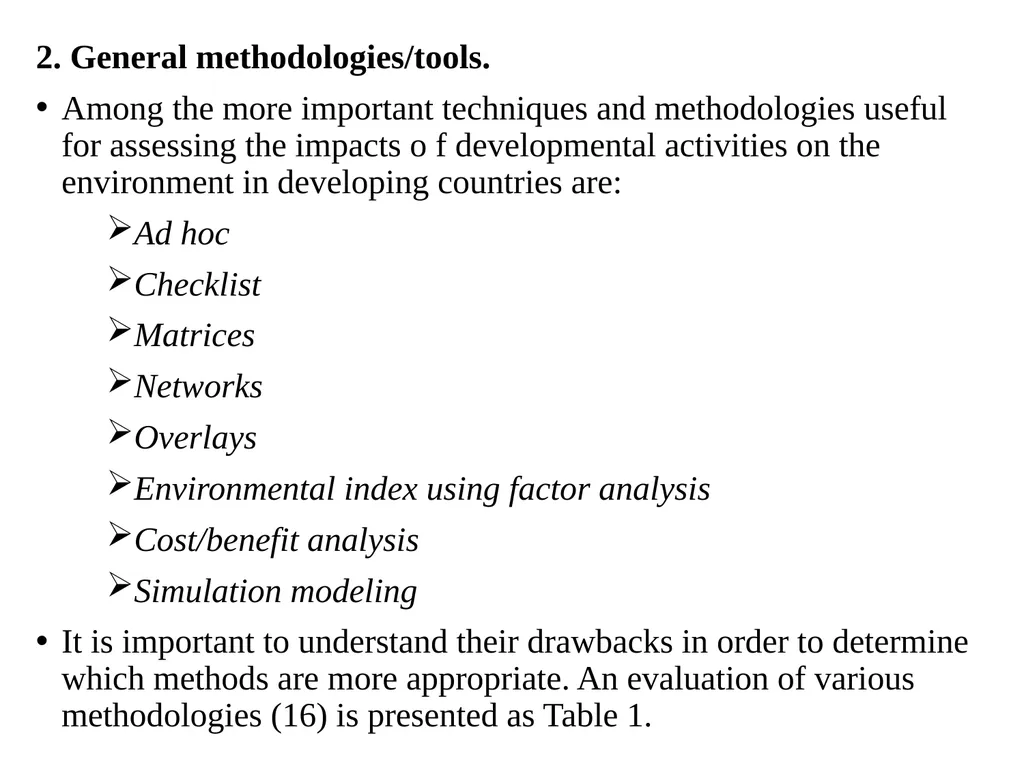 Environmental Impact Assessment Course Code: GeES - slide 206 of 210