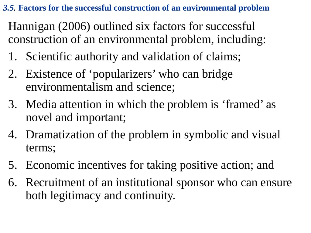 Environmental Impact Assessment Course Code: GeES - slide 169 of 210