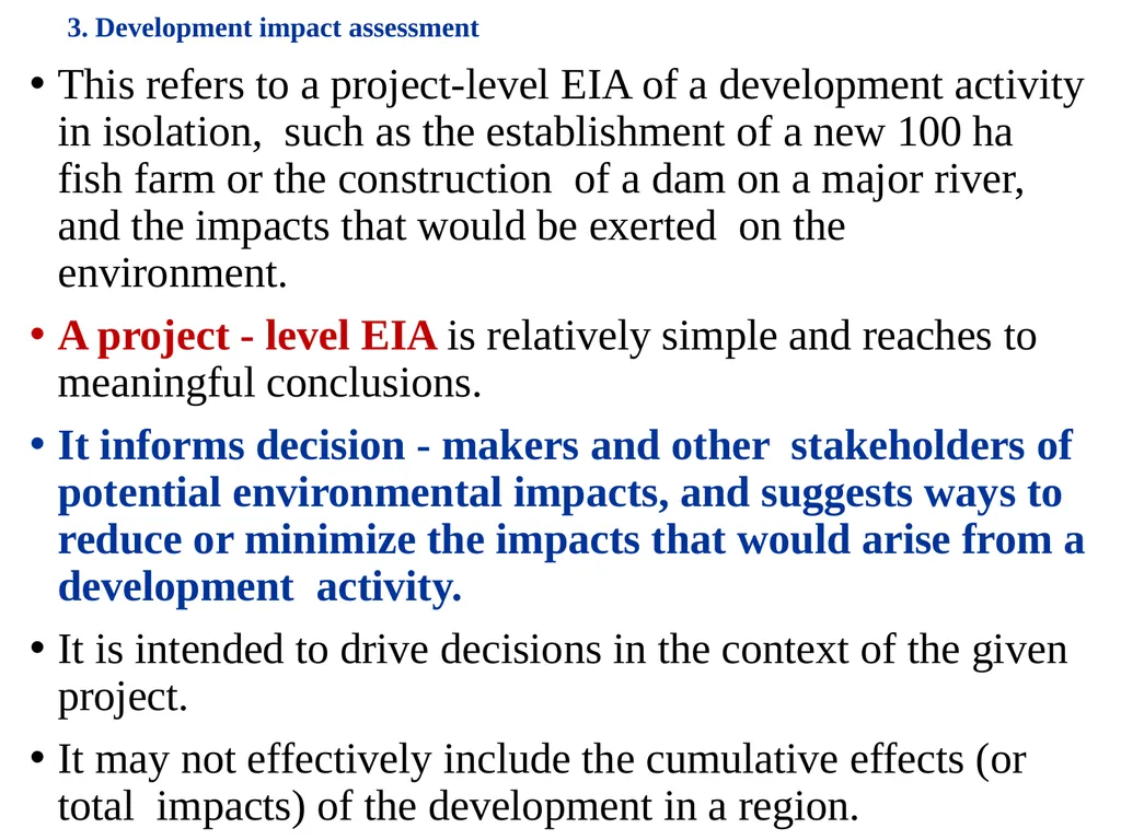 Environmental Impact Assessment Course Code: GeES - slide 41 of 210