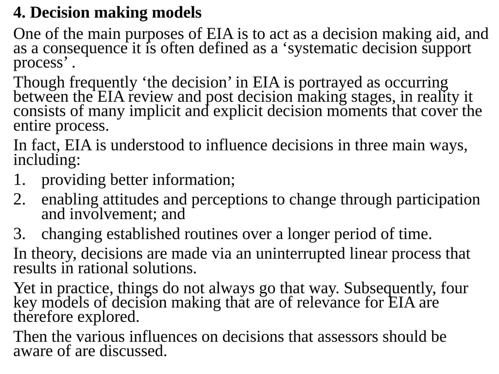 Environmental Impact Assessment Course Code: GeES - slide 171 of 210
