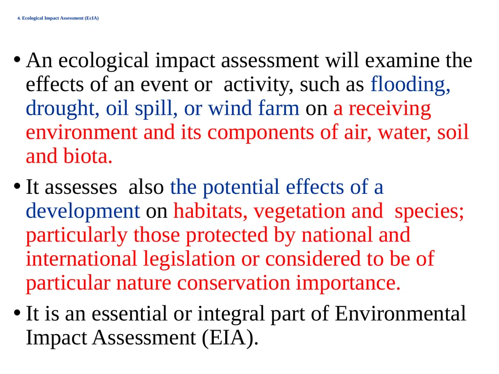 Environmental Impact Assessment Course Code: GeES - slide 42 of 210