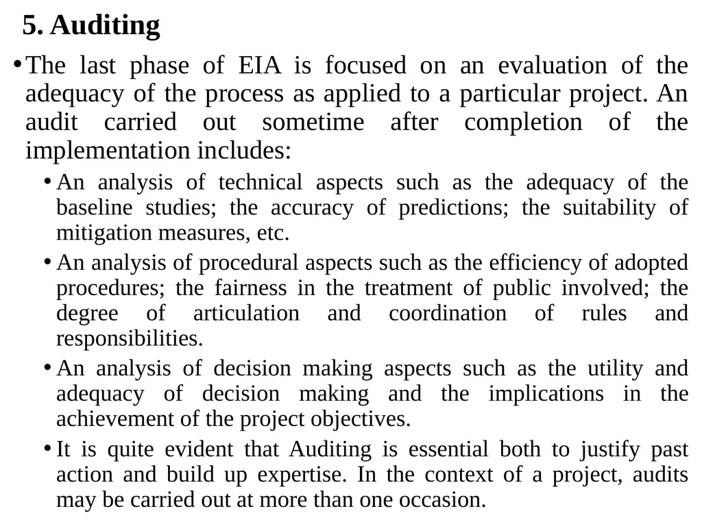 Environmental Impact Assessment Course Code: GeES - slide 195 of 210