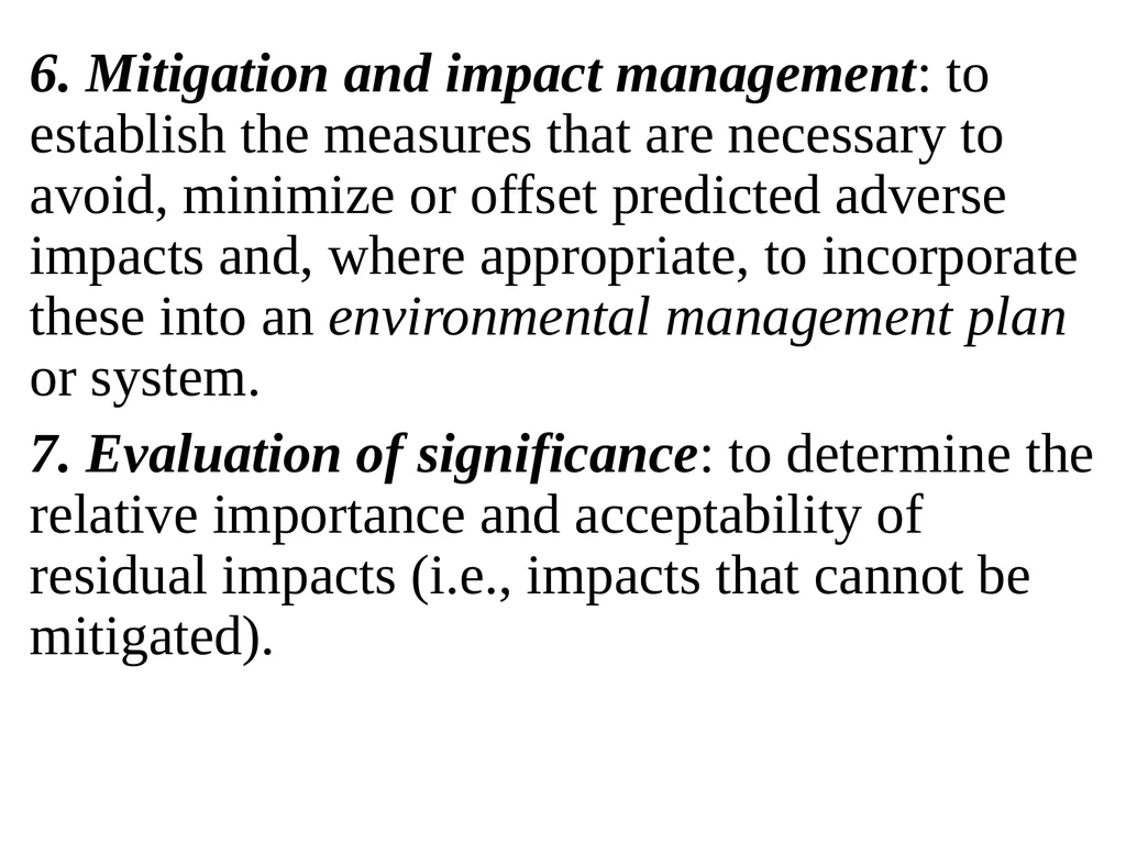 Environmental Impact Assessment Course Code: GeES - slide 95 of 210