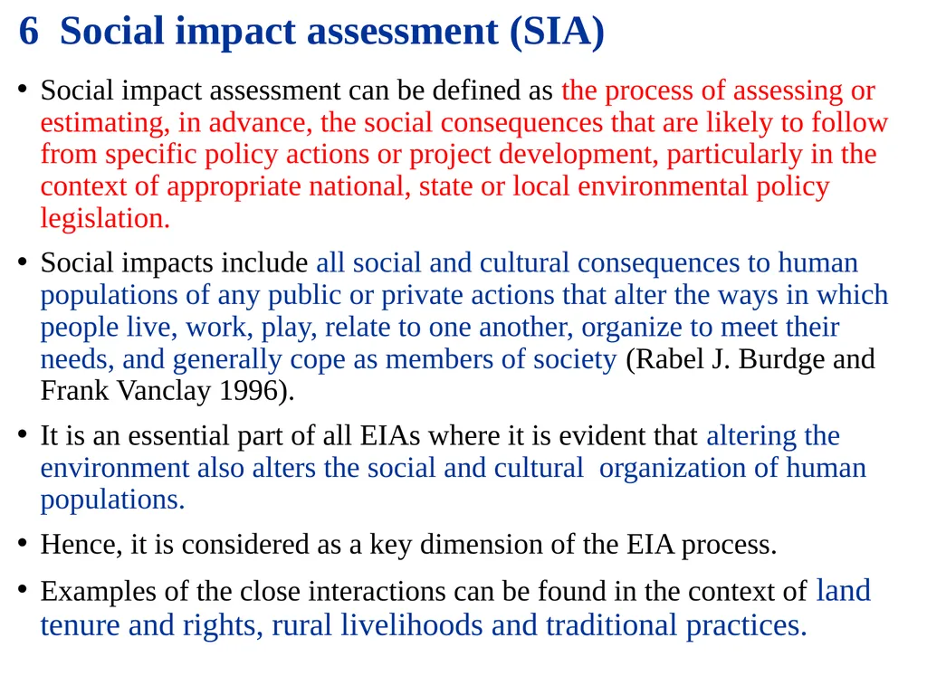 Environmental Impact Assessment Course Code: GeES - slide 44 of 210