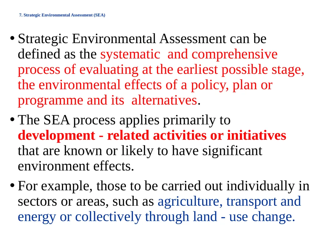 Environmental Impact Assessment Course Code: GeES - slide 45 of 210