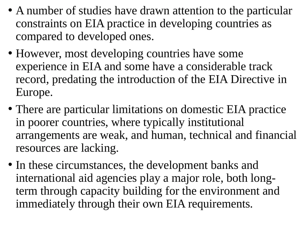 Environmental Impact Assessment Course Code: GeES - slide 67 of 210