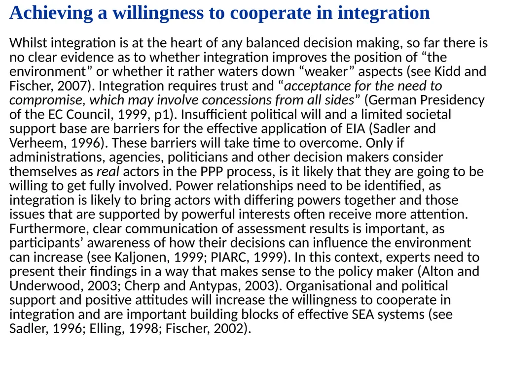 Environmental Impact Assessment Course Code: GeES - slide 105 of 210