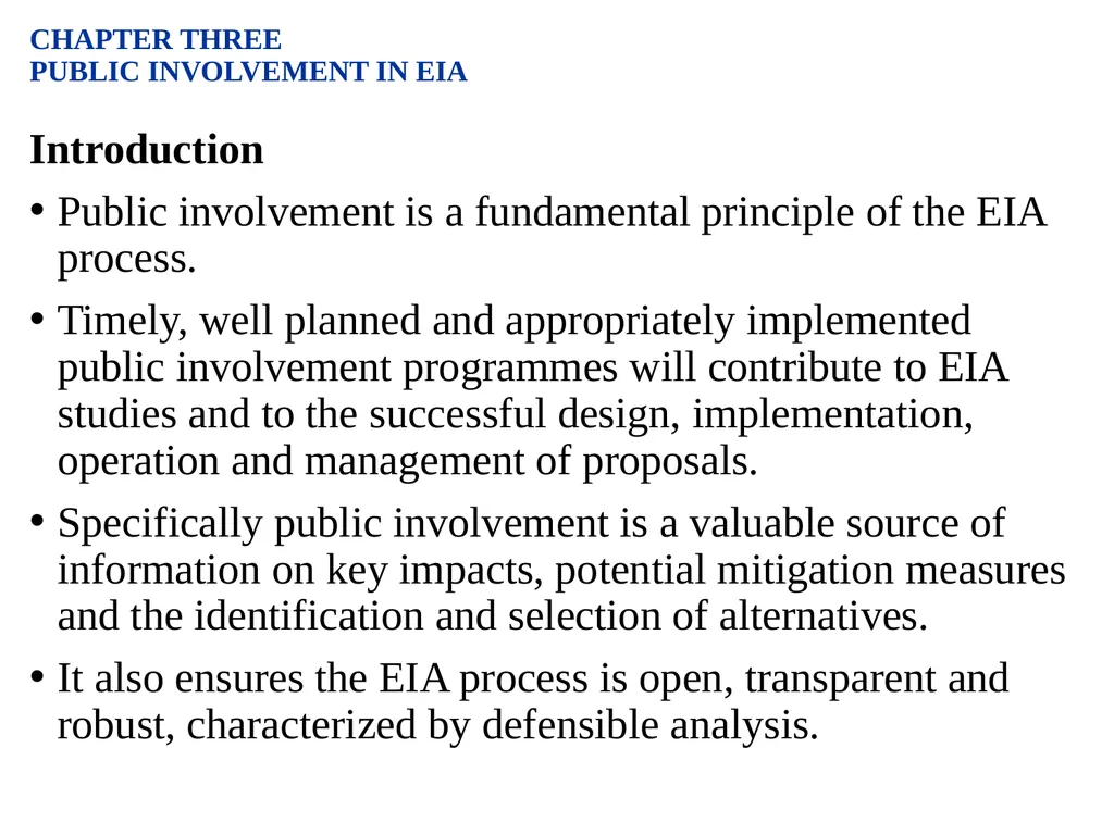 Environmental Impact Assessment Course Code: GeES - slide 143 of 210