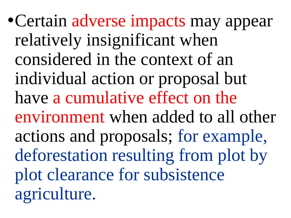 Environmental Impact Assessment Course Code: GeES - slide 28 of 210