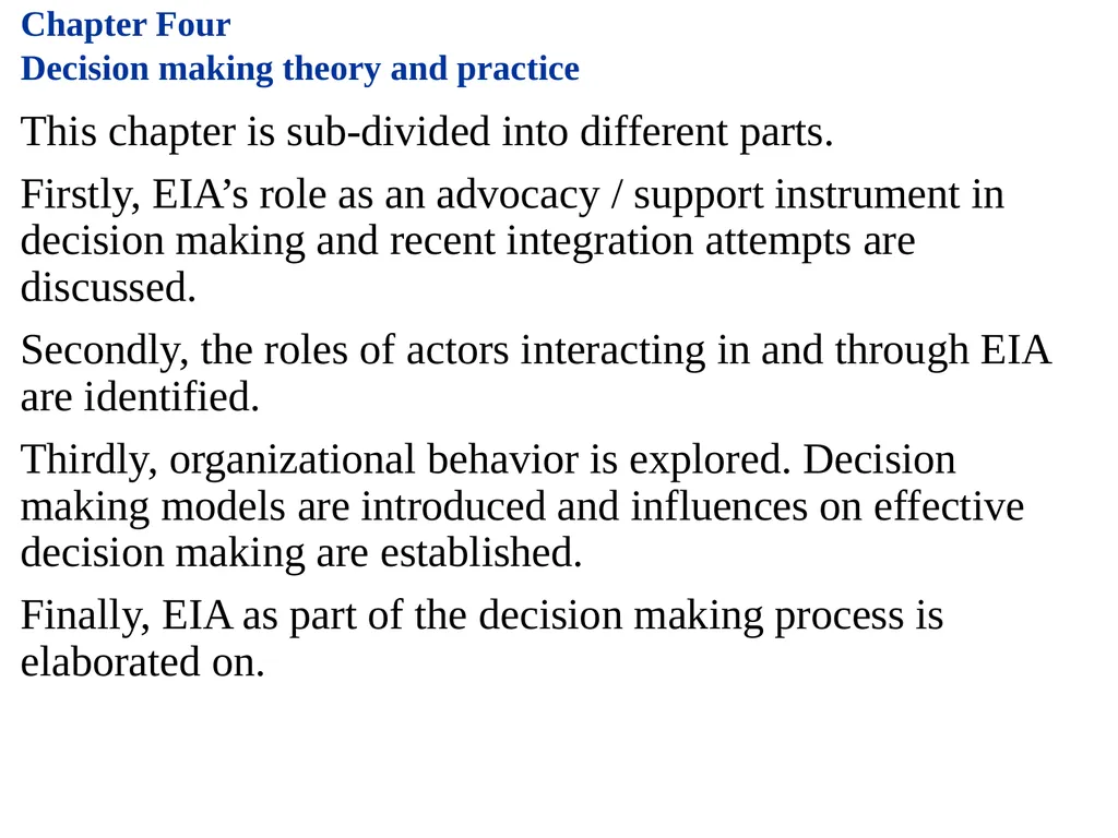 Environmental Impact Assessment Course Code: GeES - slide 149 of 210