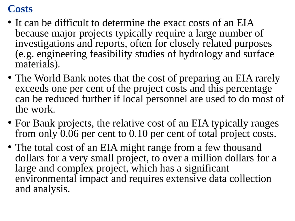 Environmental Impact Assessment Course Code: GeES - slide 74 of 210