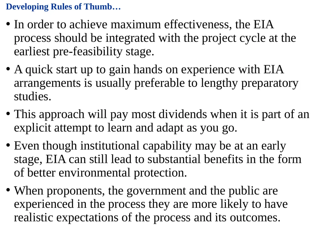 Environmental Impact Assessment Course Code: GeES - slide 142 of 210