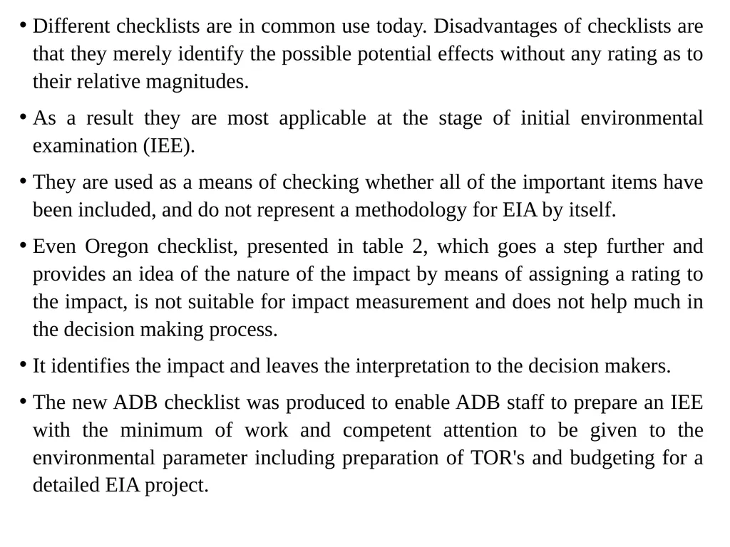 Environmental Impact Assessment Course Code: GeES - slide 210 of 210
