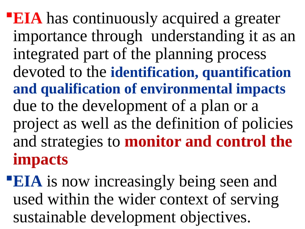 Environmental Impact Assessment Course Code: GeES - slide 5 of 210