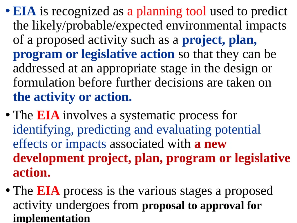 Environmental Impact Assessment Course Code: GeES - slide 6 of 210