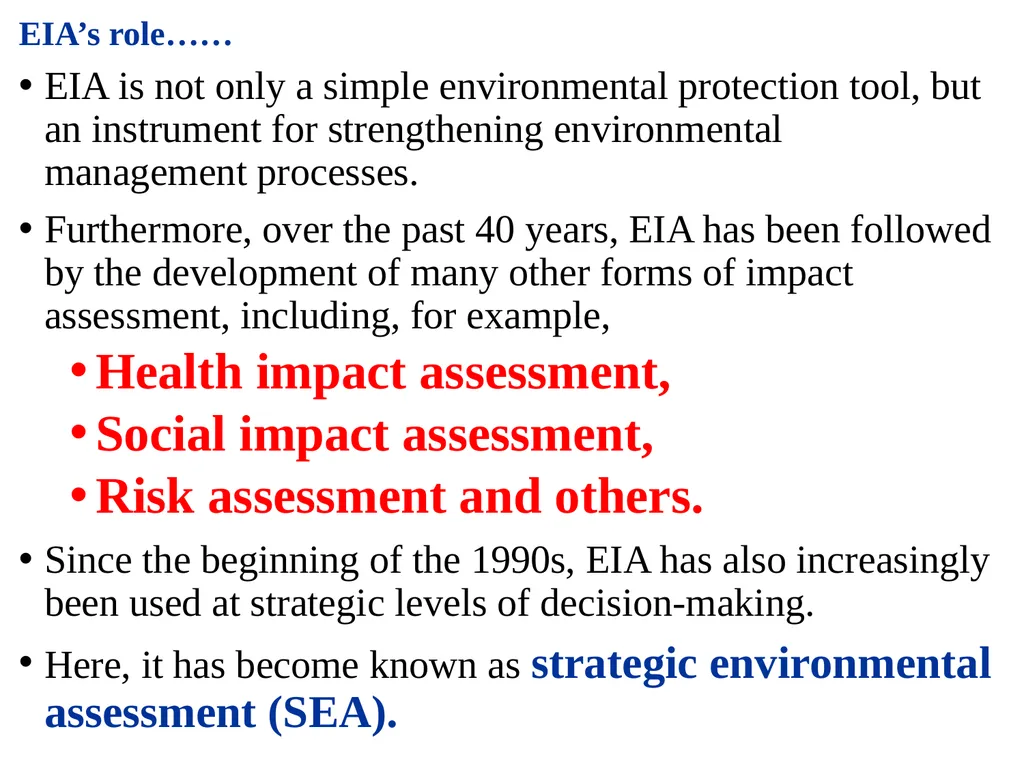 Environmental Impact Assessment Course Code: GeES - slide 151 of 210