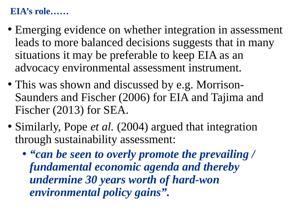 Environmental Impact Assessment Course Code: GeES - slide 153 of 210