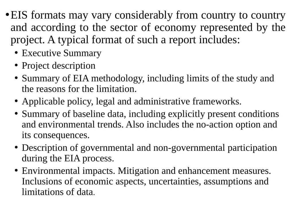 Environmental Impact Assessment Course Code: GeES - slide 197 of 210